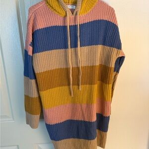 Full Circle Trends Colorful Knit Hoodie